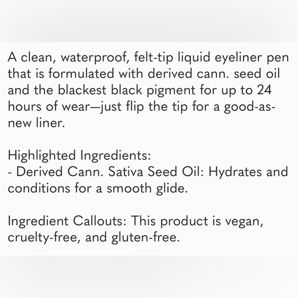 MILK Makeup NIB Kush Liquid Eyeliner - Black - Full Size 0.03 oz - Picture 6 of 6
